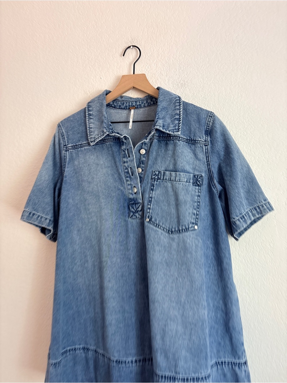Free People Remino Denim Mini Dress - Picture 12 of 12